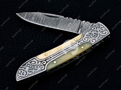 Hand Made DAMASCUS Steel Pocket Knives Best Gift for Him - Etsy