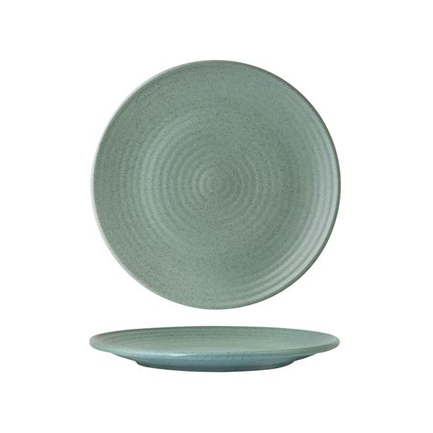 Zuma Mint Round Ribbed Plate 210mm