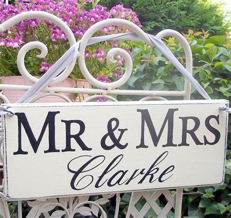 personalised mr and mrs monogram wedding signs by potting shed designs | notonthehighstreet.com