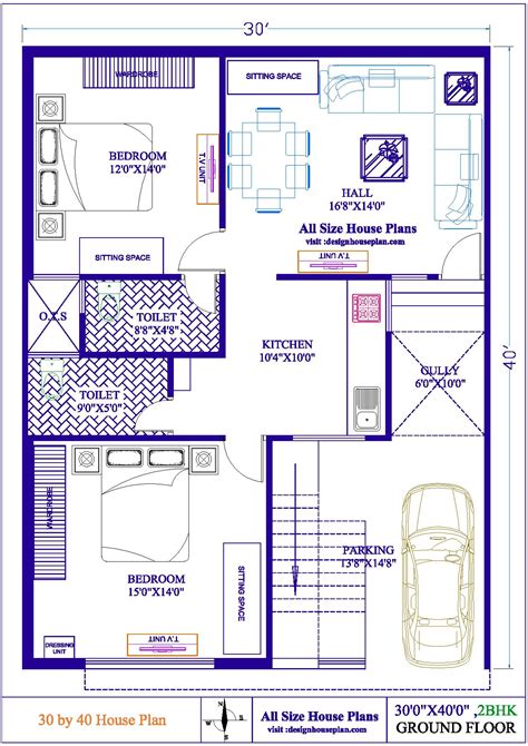 30 By 40 House Plan | Top 4 Free 30x40 House Plan 2bhk 3bhk