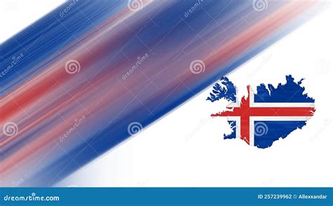 Map of Iceland, flag map stock illustration. Illustration of detailed ...