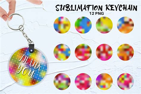 Keychain Sublimation Designs Colorful Graphic by Artnoy · Creative Fabrica