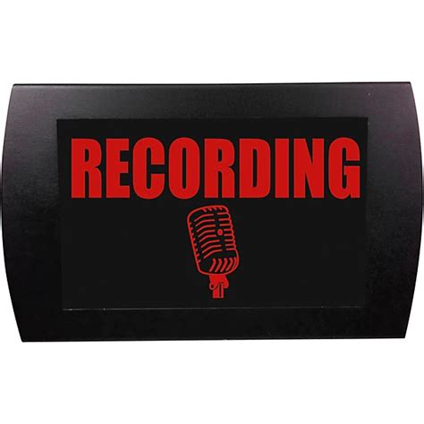 American Recorder Technologies RECORDING LED Lighted Sign, Red | Guitar Center