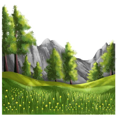 Ilustração De Paisagem De Montanha Natureza Download Grátis PNG ...