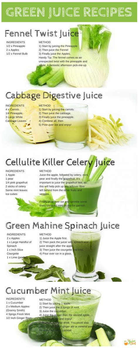 Super Healthy Green Juice Recipes For You To Try Infographic