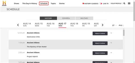 How to Check HISTORY Channel Schedule in Simple Steps?