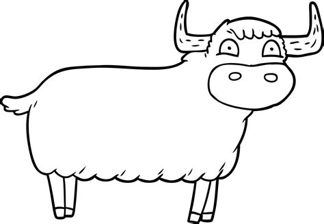 cartoon highland cow 12386471 Vector Art at Vecteezy