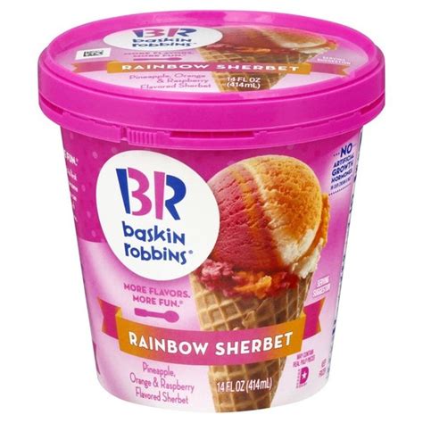 Baskin Robbins Sherbet, Rainbow (14 oz) - Instacart