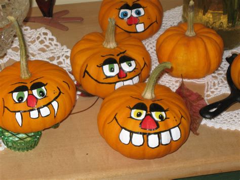 painted mini pumpkins | Halloween crafts for kids, Painted pumpkins ...