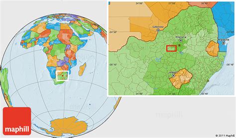 Political Location Map of Carletonville