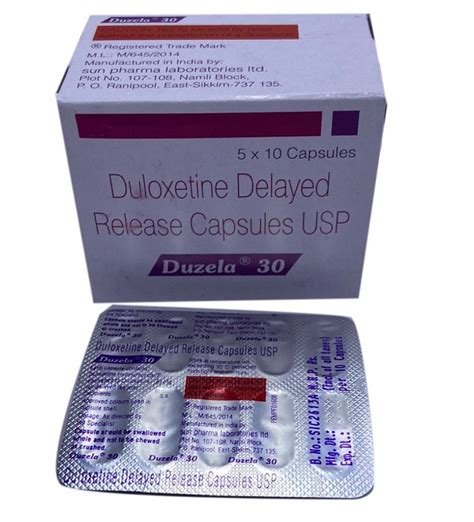 Duloxetine Delayed Release Capsules USP, Sun Pharma Laboratories Ltd, Prescription at Rs 159/box ...