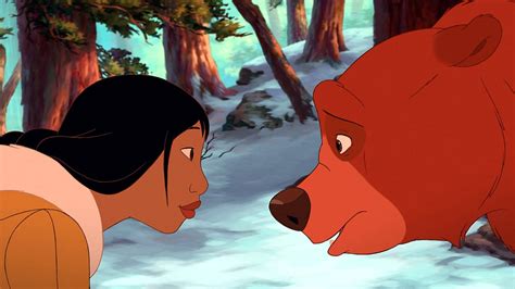 Download Brother Bear 2 Nita And Kenai Face-To-Face Wallpaper | Wallpapers.com