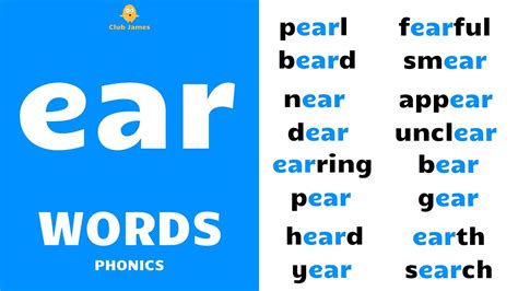 English Phonics 'ear' words - YouTube