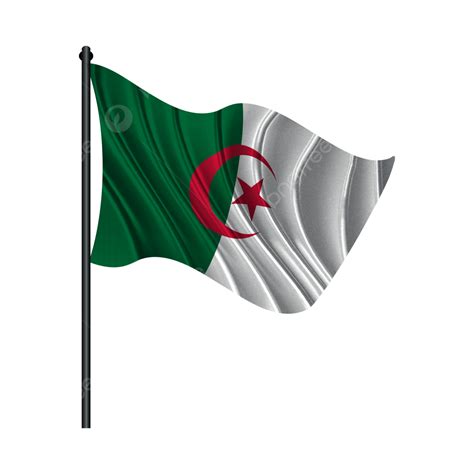 Waving Algeria Flag Illustration, Algeria Flag, Wavy Flag, Flag Clipart PNG Transparent Clipart ...