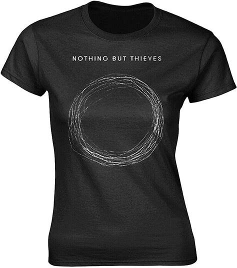 Nothing But Thieves 'Logo' Womens Fitted T-Shirt-New And Official : Amazon.it: Altro