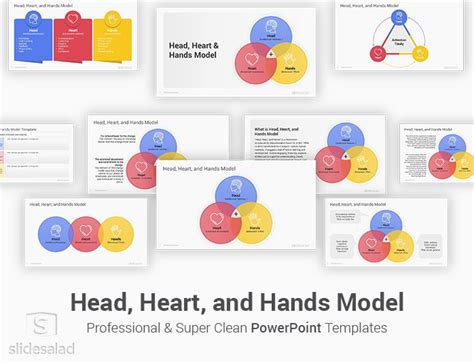 Head Heart and Hands Model PowerPoint Template - SlideSalad