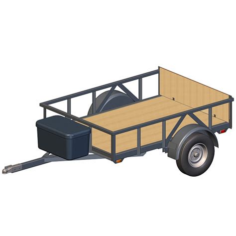 4x6 Utility Trailer Plans – 2000 lb. Capacity – Small, Tough, Options