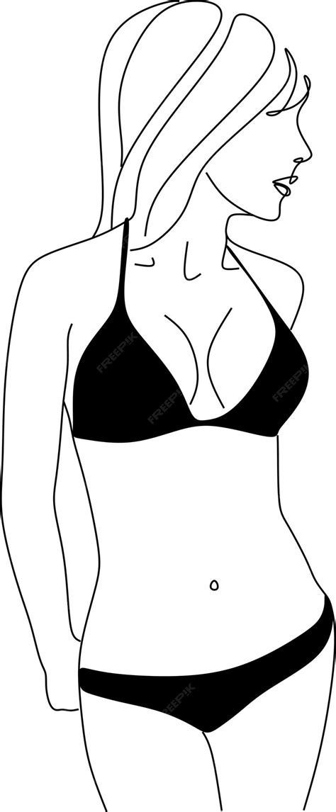 Premium Vector | Female vector abstract silhouette in bra and panties ...