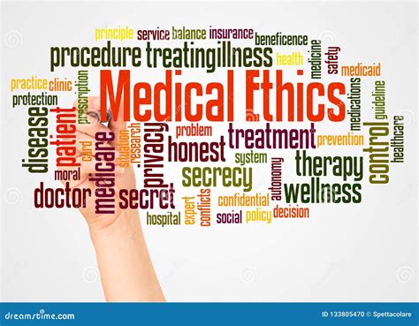 Medical Ethics Word Cloud and Hand with Marker Concept Stock Illustration - Illustration of ...