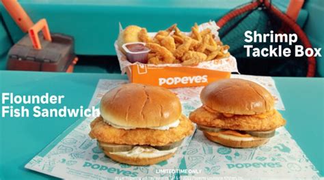 Flounder Fish Sandwich And Shrimp Tackle Box Return To Popeyes For ...