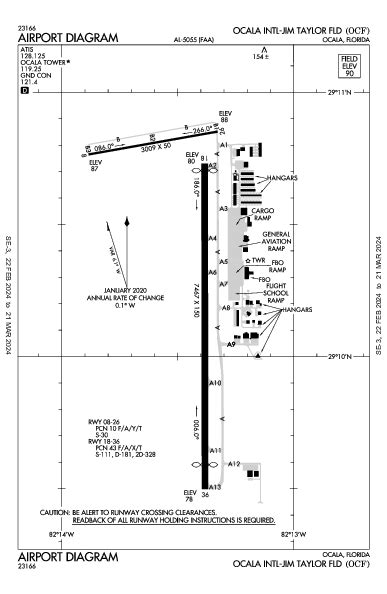 Ocala Intl Airport Map & Diagram (Ocala, FL) [KOCF/OCF] - FlightAware