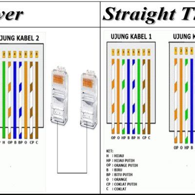 Susunan Warna Kabel Straight Dan Cross Standar Internasional | Ide Perpaduan Warna