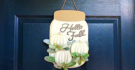 How To Make A Dollar Tree Fall Mason Jar Sign