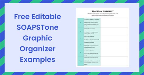 Free Editable SOAPSTone Graphic Organizer Examples | EdrawMax Online