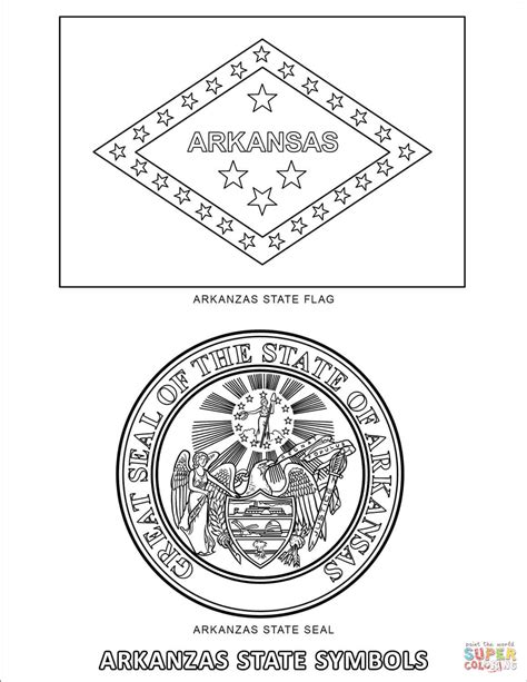 Arkansas State Symbols coloring page | Free Printable Coloring Pages