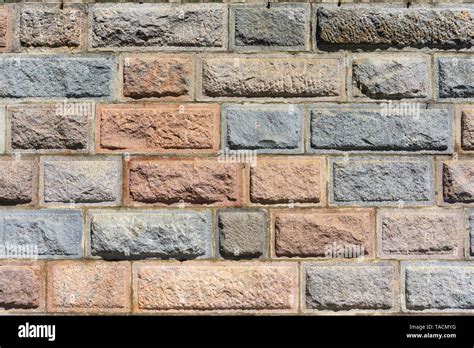 Wall of decorative stone. Masonry. The texture and design of the stone ...