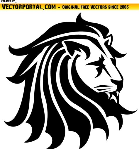 Lion Black Vector Clip Art | FreeVectors