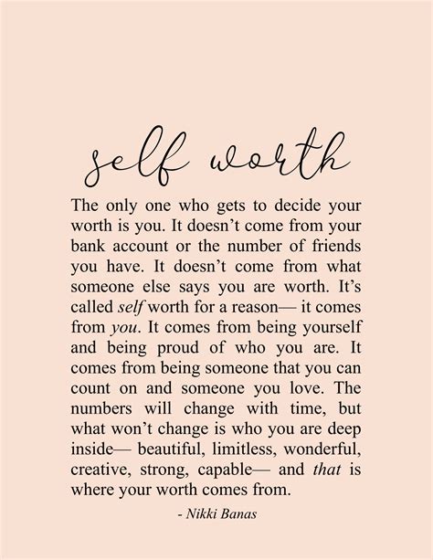 Self_Worth_wall_print(A) | Soul love quotes, Be yourself quotes, Encouragement quotes