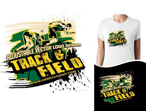 TRACK AND FIELD ADJUSTABLE VECTOR LOGO DESIGN FOR PRINT 0022 - UrArtStudio