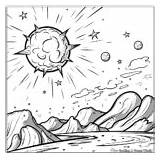 Meteor Coloring Pages  Free & Printable sketch template