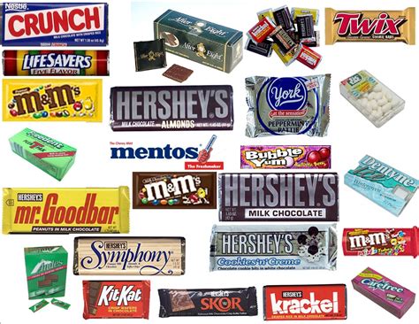 All Different Kinds of Candy/Chocolate | Candy quotes, Candy bar ...