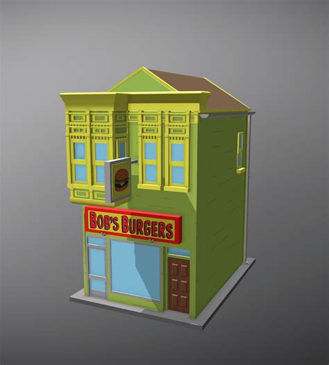 Bob's Burgers Restaurant that I made for an assignment in my 3D ...