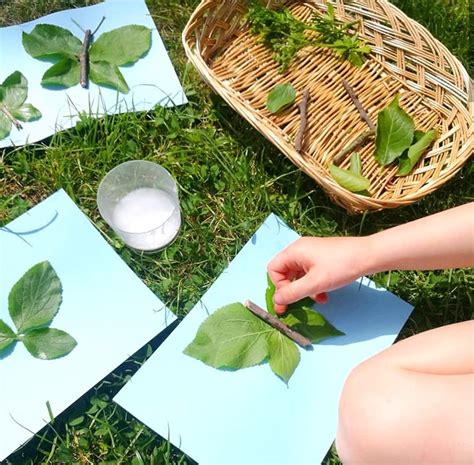 Create nature insects using leaves and sticks for play ideas for kids ...