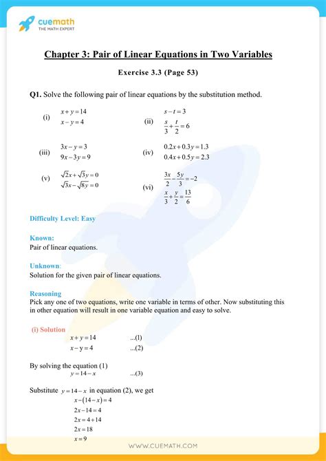 NCERT Solutions for Class 10 Maths Chapter 3 Exercise 3.3 - Access PDF