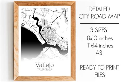 Vallejo California City Map Graphic by SVGExpress · Creative Fabrica