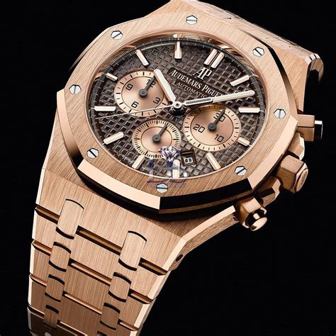 Audemars Piguet Royal Oak Chronograph Rose Gold Chocolate Dial... for ...