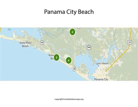 Panama City Beach Map | Map of Panama City Beach Florida