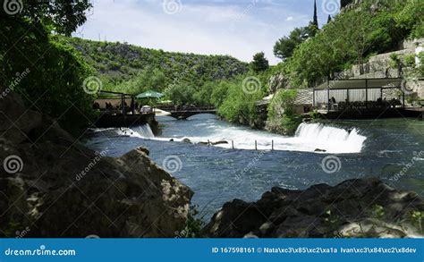 BLAGAJ, BOSNIA - April, 2019 : Buna River and Waterfall Near Blagaj Tekija House Editorial Photo ...