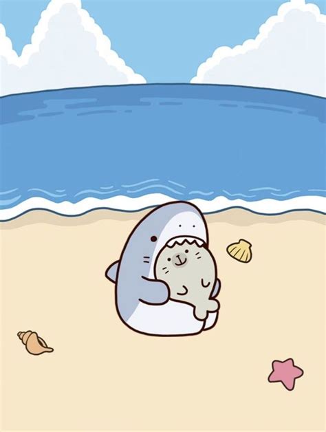 Samezu shark | Cute shark, Cute drawings, Cute cartoon wallpapers