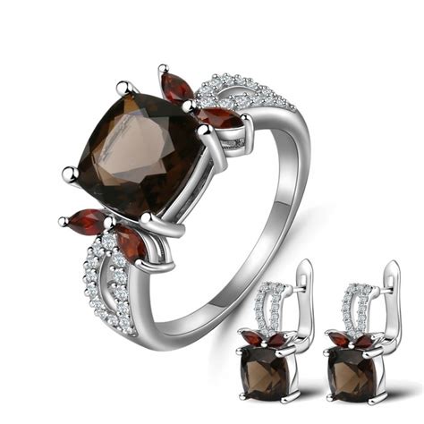 71.95 Natural Smoky Quartz Garnet Genuine Fine Jewelry Stunning collection of #Jewelry and get ...