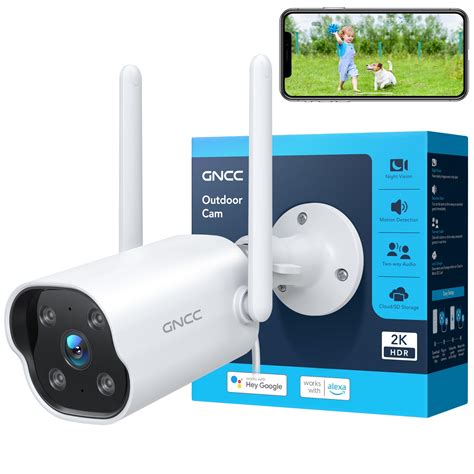 GNCC Outdoor Camera, 2K Cameras for Home Security Outside, Home ...