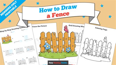 How to Draw a Fence - Really Easy Drawing Tutorial