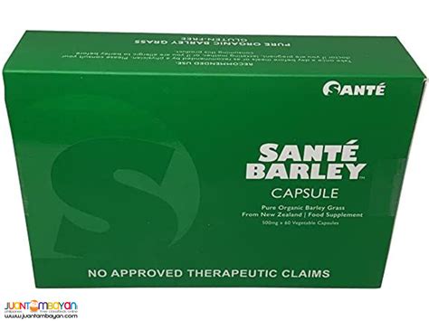 Sante Barley Capsules (Pure Organic )500mg x 60s