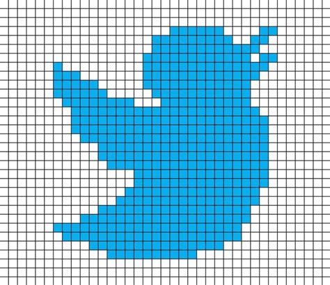 Twitter Logo Pixel Art | Pixel art, Art logo, Twitter logo