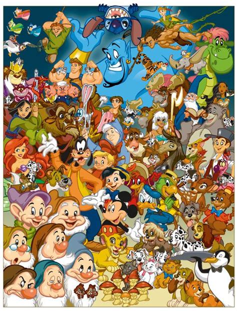 Disney characters/Gallery | Disney collage, Disney character art, Disney drawings