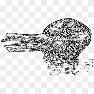 Optical Illusion Clipart Duck Rabbit - Duck Rabbit Illusion Transparent ...